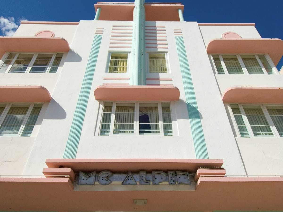 Fachada Art Deco en Miami Beach